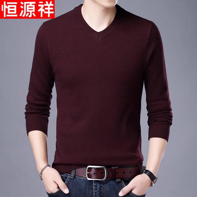 Мужской толстый пуловер Hengyuanxiang 100% чистая шерсть 2XL