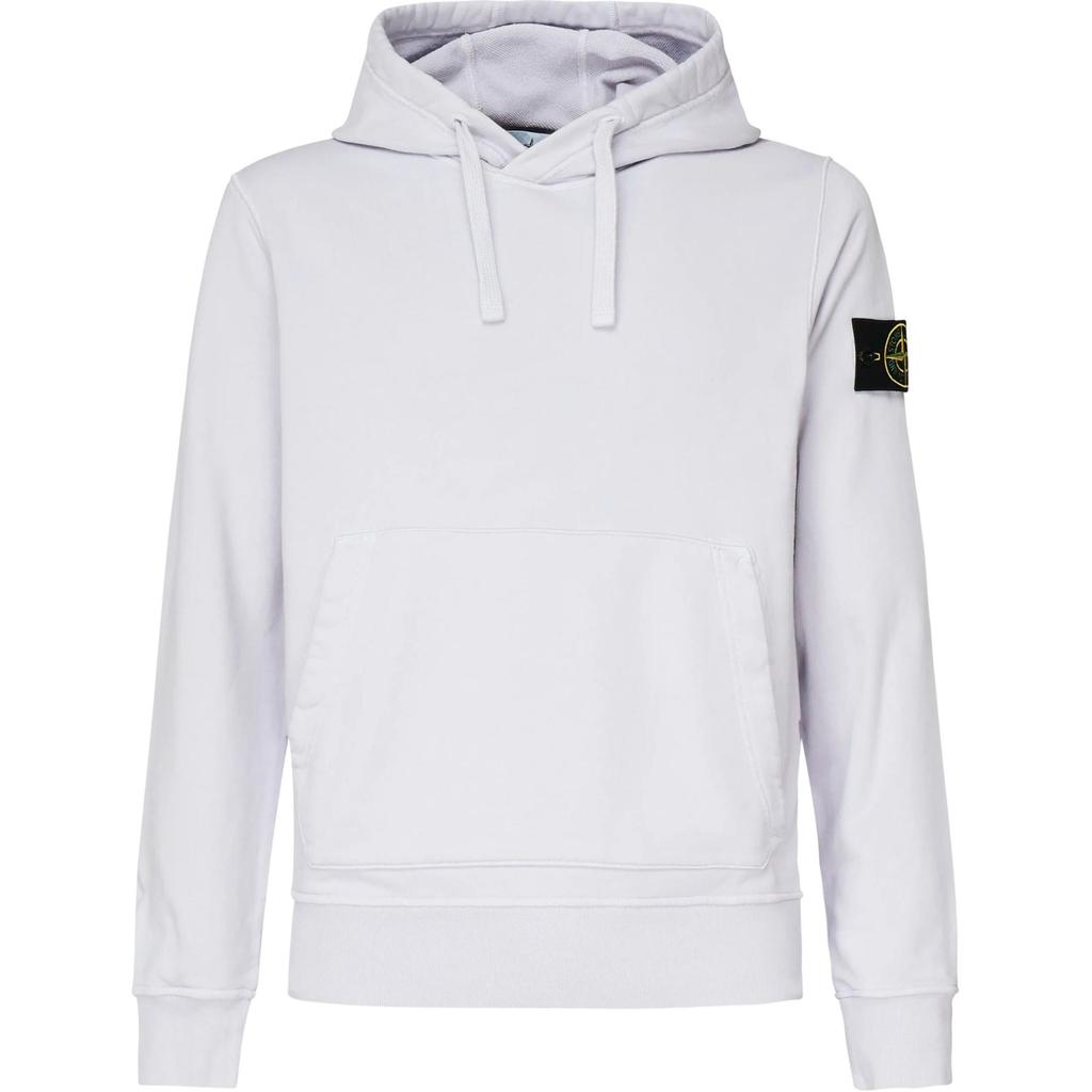 Stone Island Ss25 Solid Color Hooded Long Sleeve Sweatshirt Men sweatshirt White K1S156100045S0051V0088