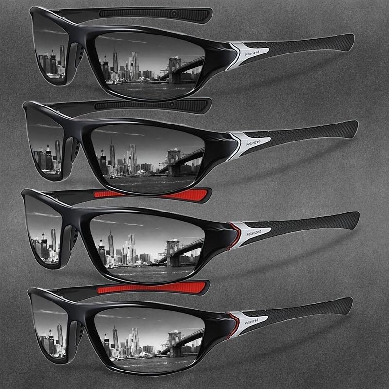 

4pcs Sports Polarized Sunglasses Unisex with UV400 Filter Perfect for Fishing Camping Water Sports Offering Enhanced Clarity
