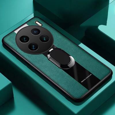Luxury Magnetic Holder Case For VIVO X200Pro X200 Pro Mini Leather Protective Cover For VIVO X100 Ultra X100S Pro Ring Shockproof Bumper