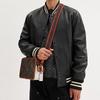 Coach Charter 24 Carriage Pattern Print Faux Leather With Cowhide Crossbody Shoulder Bag Medium Men Bags Truffle Bright-Amber CM382-W8F