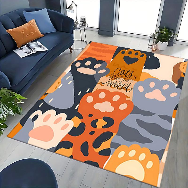 1pc Cats Rule the World Office Chair Mat - Festival Gift, Non-Slip Carpet for Home and Office Use, Suitable for All Seasons.P040