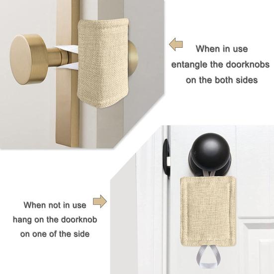 3Pcs Door Silencer Prevent Locking Anti-collision No Noise Elastic Bands Sound Insulation Toddler Safety Door Latch Cover Living Room Supply