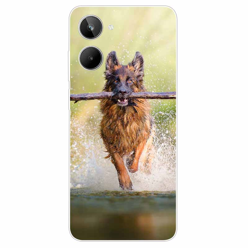 For Realme 10 4G Case 6.4'' Soft TPU Cats Lions Protection Silicone Phone Covers for Realme 10 Case 2022 Clear Realme10 RMX3630