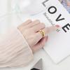 Trendy Niche Twisted Croissant Shaped Minimalist Open Index Ring Simple Statement Jewelry For Women