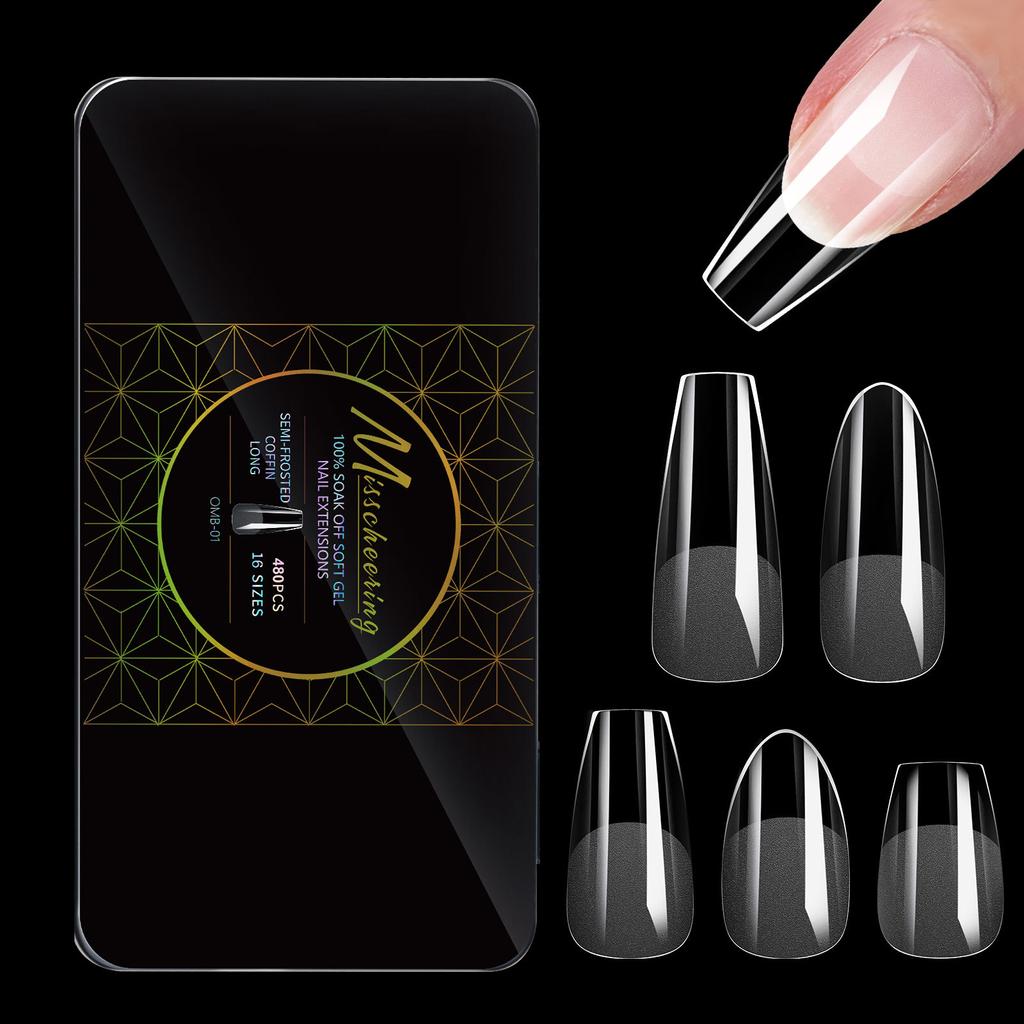 European And American Nail Art, Semi-Matte Nail Art, Seamless Fake Nail Box 480Pcs