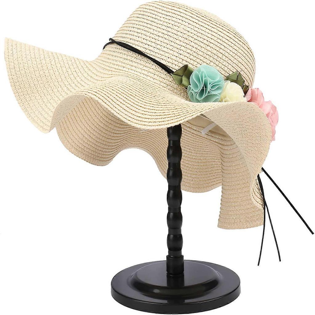 2 PCS Wig Stand 14.1 Inches Portable Wig Holder Plastic Hat Display Wig Head Mushroom Top for Multiple Wigs (Black Rose Red)
