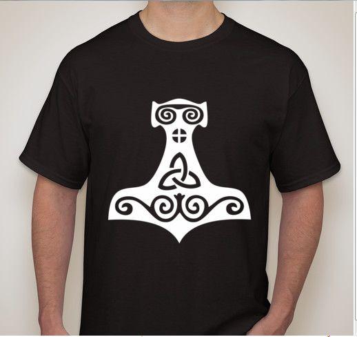 

VIKING Mjolnir hammer T shirt Thor Odin Valhalla Norse Vikings S