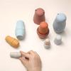 Non-Toxic 5Pcs Silicone Stacking Puzzle Stacking Toys Circle Arrangement Food Grade Nesting Toys Birthday Gift Baby Toys