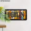 Vintage Dublin Collage Aluminiumschild 12''×6'', Retro Wandkunst für Zuhause Balkon Innenhof, Ideales Geschenk für Irland Reisefans