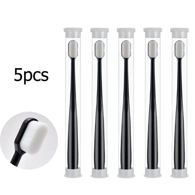 5/10Pcs Ultra-fine Soft Toothbrush Million Nano Bristle Adult Tooth Brush Deep Cleaning Portable Travel Dental Oral Care Brush