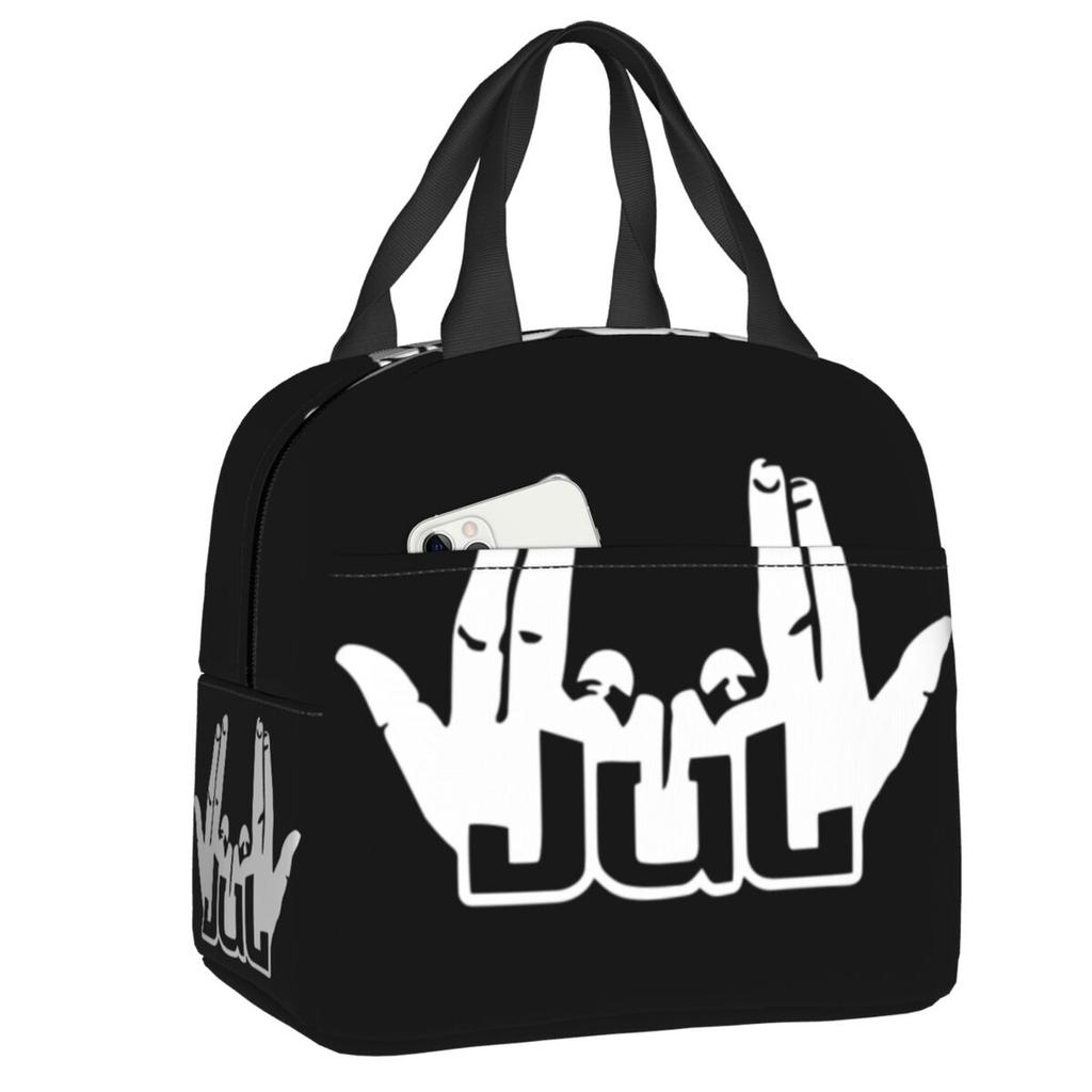 Custom Rapper Music Jul Insulated Lunch Tote Bag for Women Portable Thermal Cooler Food Lunch Box Work School Travel