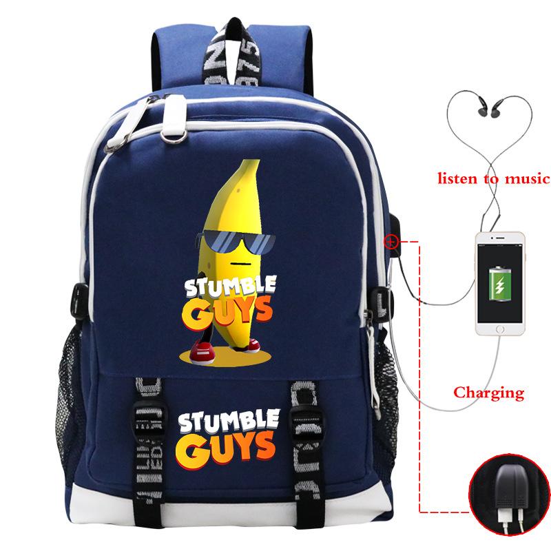 New Stumble Guys Collision Party Game Merchandise Junior High School Student Schoolbag Large Capacity Backpack Mountaineering Bag