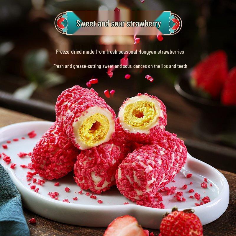 Strawberry Milky Crispy Egg Rolls