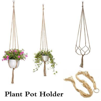 Verknotet Hängen Heben Hause Garten Blumentopf Halter Korb Seil Anlage Aufhänger