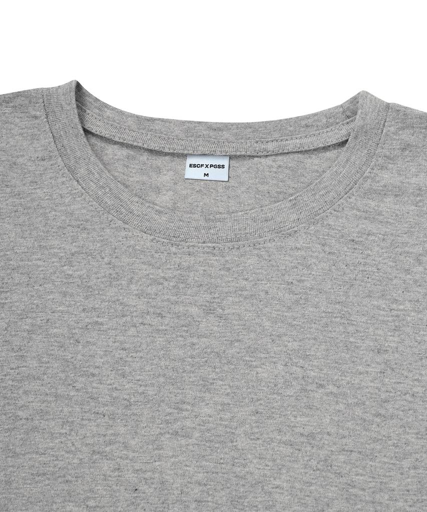ESCAPEFROM Spread Typographic Logo Print Oversized Short Sleeve T-Shirt Gray