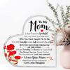 2D Flat Mother's Day Gift Acrylic Desktop Decoration Plaque, Home Decor Plaque Hanging Wall Art Decorative Garden Decoration for Room Door Signs Hangi