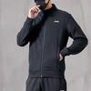 Li Ning Solid Color Stand Collar Logo Casual Knitted Sports Jacket Hoodie Men Jacket Black AWDT643-1