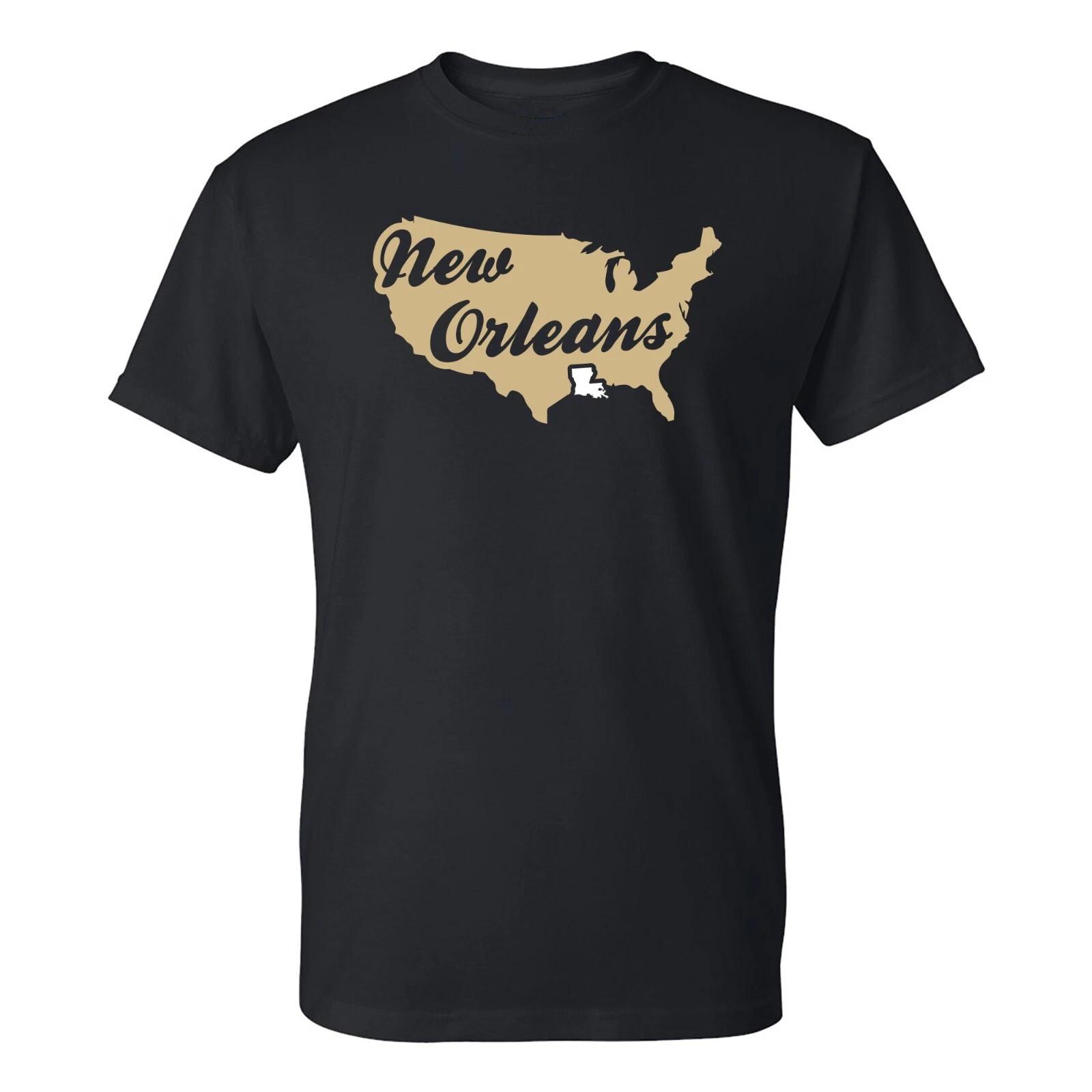 

New Orleans USA Script - Football Team Colors Sports T-Shirt - Black 4XL