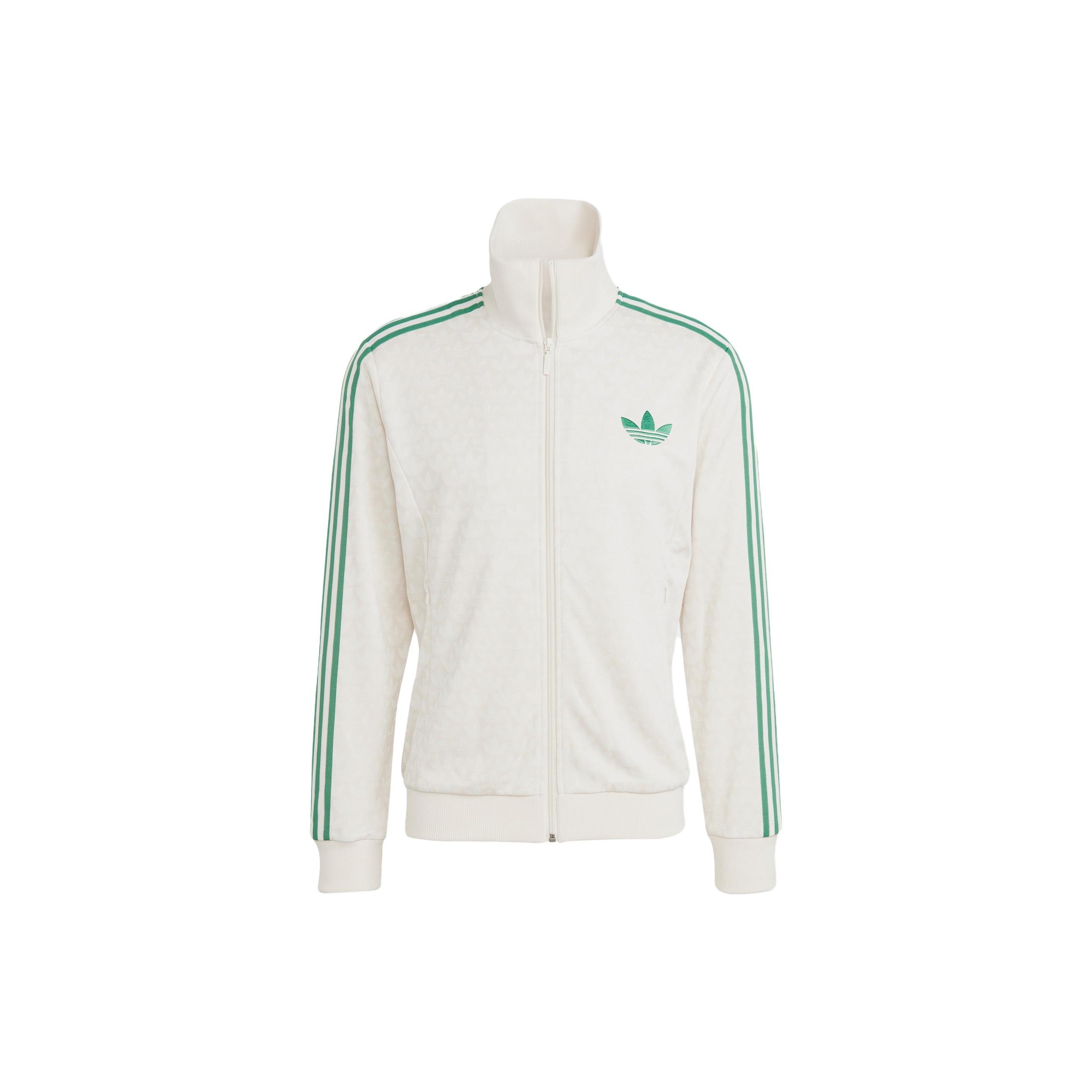 adidas originals Adicolor 70s Monogram Track Top  White Green  Men s IP6981 XS