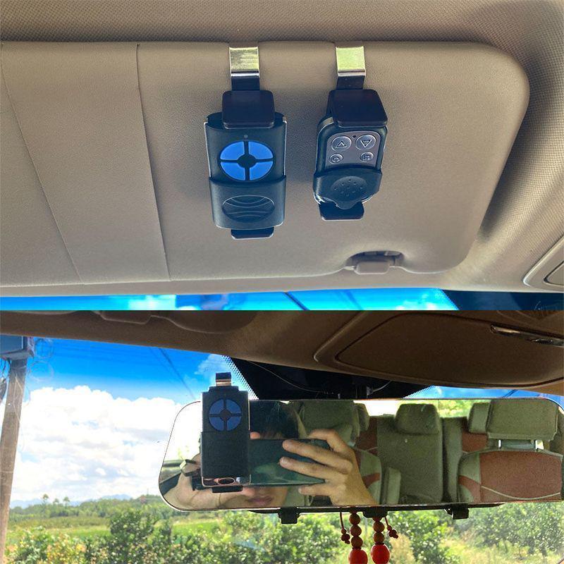 Portable Anti-Static Clip-On Garage Door Remote Mount for Sun Visor