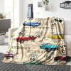 Route 66 Classic Cars Throw Customizable Blanket Personalized Text Soft Cozy For Sofa Couch Office Bed Picnics Ideal For All Seasons Cozy Home Lovers