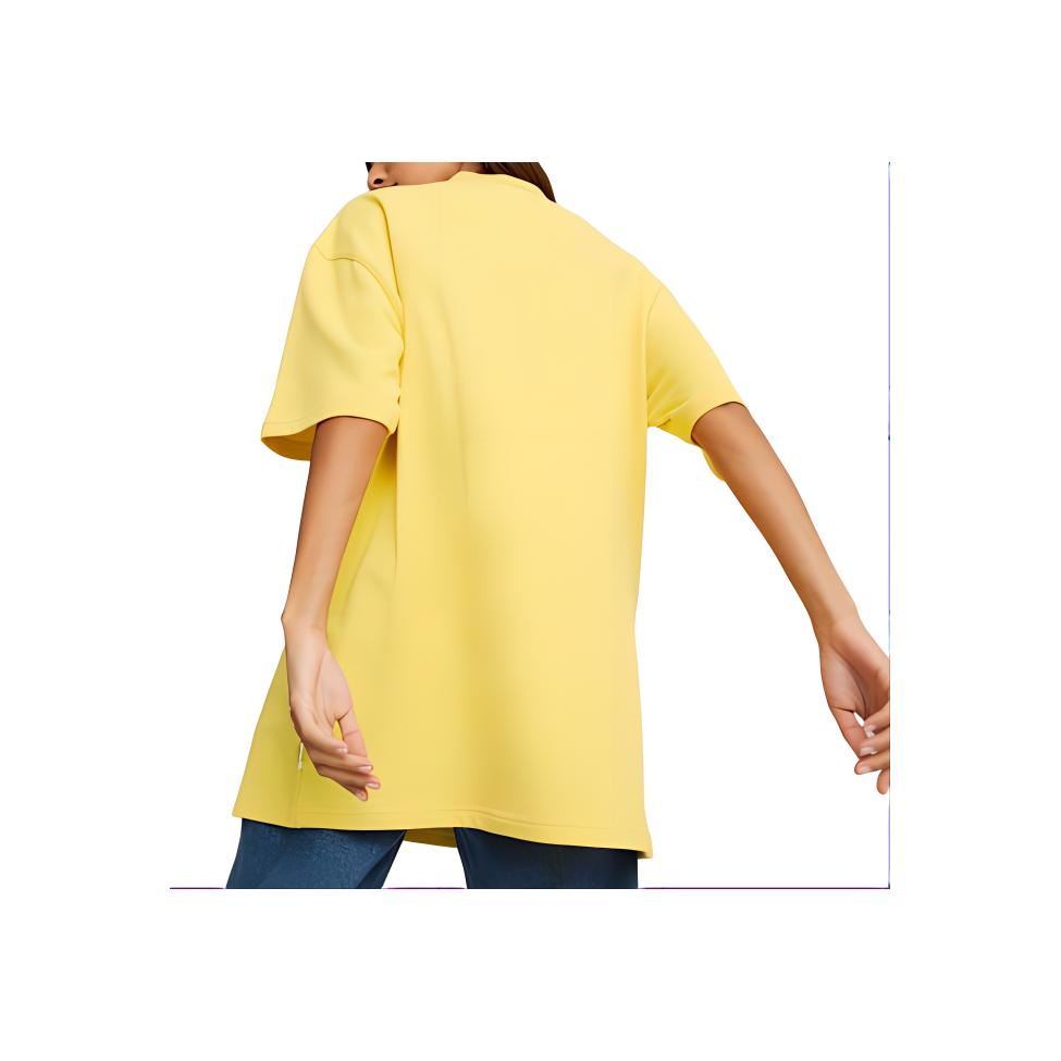 Puma Solid Color Casual Short Sleeve Polo Shirt Unisex Polo Shirts Mustard 537963-40