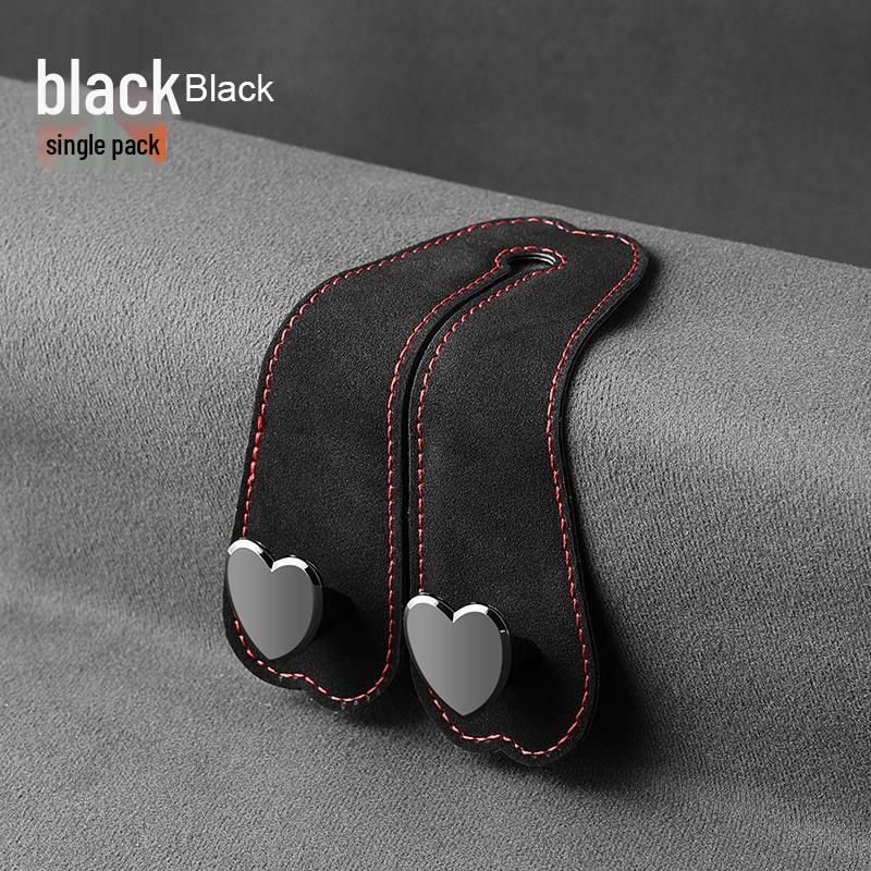 Heart-Shaped Car Seat Back Double Hooks for Hidden Storage