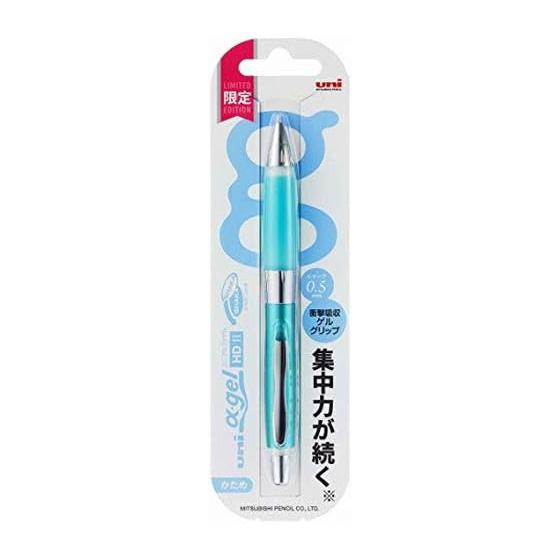 Mitsubishi Pencil Limited Edition Uni Alpha Gel Hard 0.5mm Mint Green Shock Absorbing Gel Grip Shakashaka Mechanism High Resilience Stable Feel