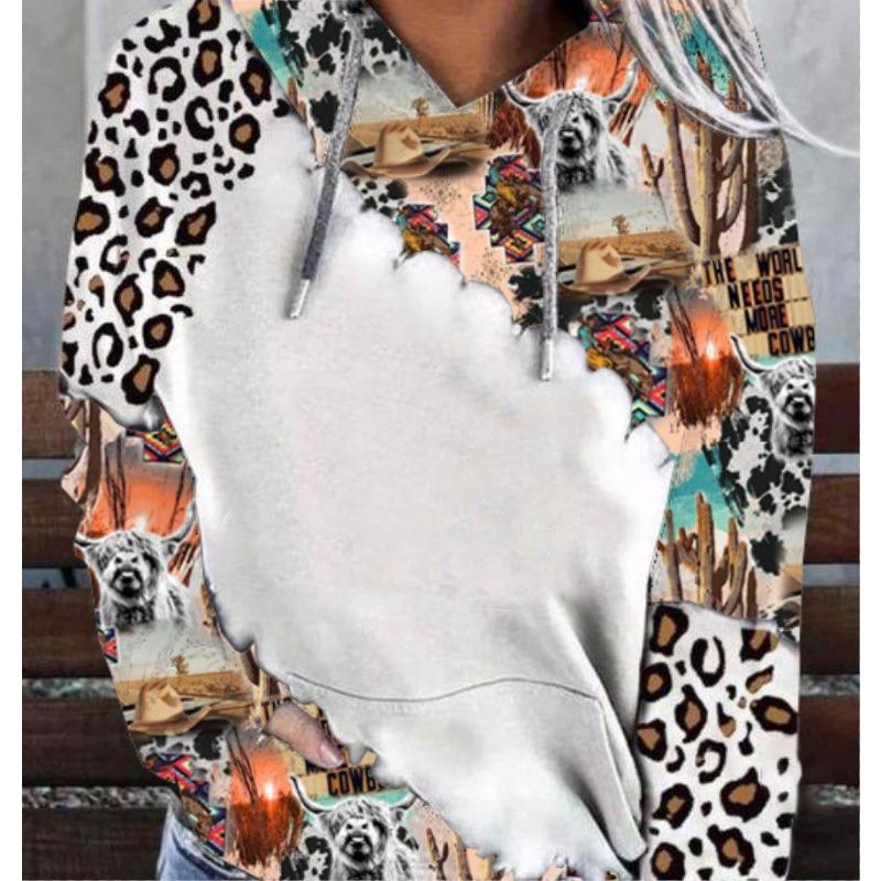 Jaro Podzim Barevně blokovaná Tištěná 3D Módní Ležérní Mikina s kapucí Mikiny a Mikiny (Ženy)