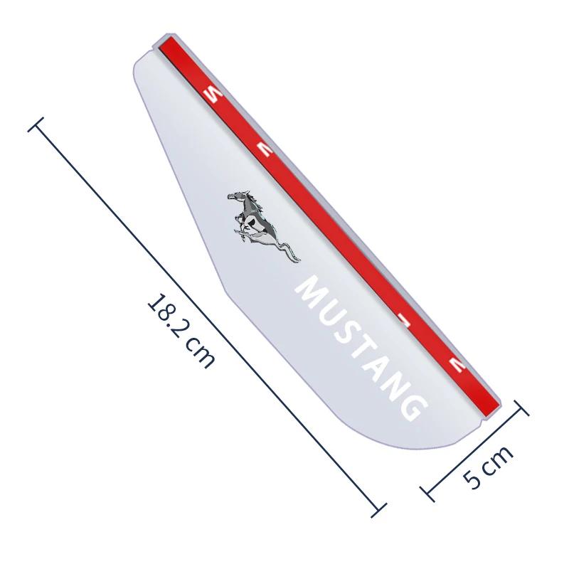 Car Sticker 2025 Hot New 2pc Transparent Car Rearview Mirror Protector Rain Eyebrow Visor For Ford Mustang Shelby GT GT500 GT350