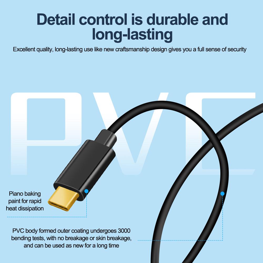 USB C 3.1 To VGA Adapter 1080P Type-C Male To VGA Male Video Converter Cable For HDTV Projector Laptop Monitor