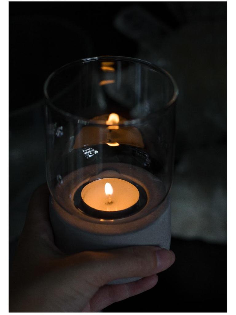European-Style Aromatherapy Glass Lantern Candle Holder