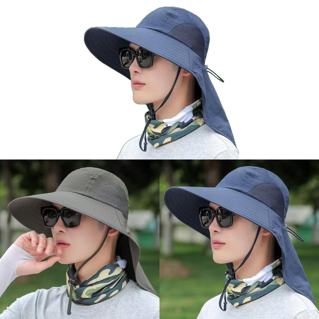 Mens Foldable Sun Hat With Large Brim For Fishing Hiking And Outdoor Activities