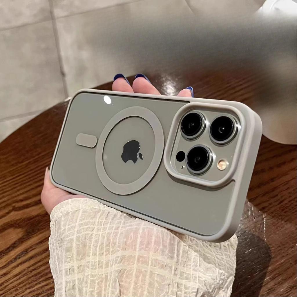 Compatible with Apple 17PM Magnetic Phone Case, Transparent Acrylic Heat Dissipation and Drop Protection, IPhone 15 Frosted Protective Case 16.