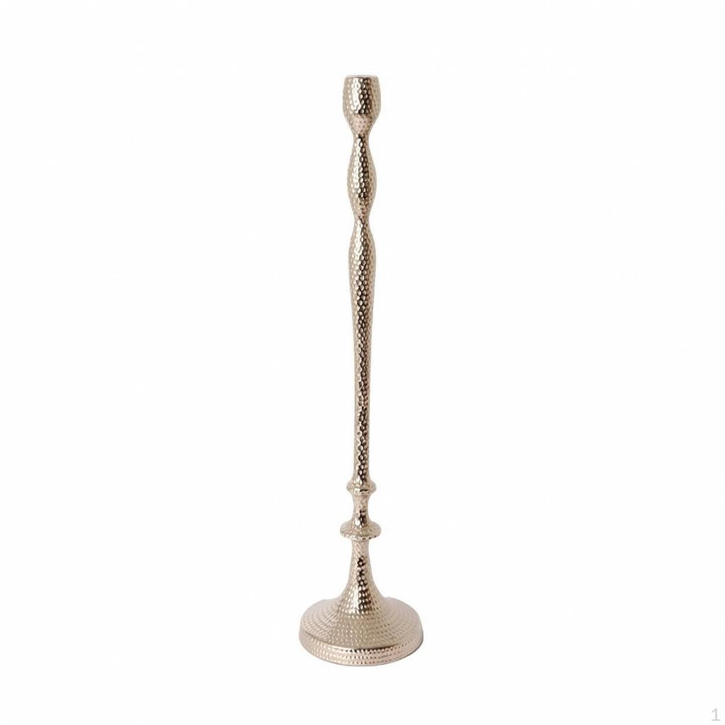 Centerpiece Candlestick Holder | Textured Finish, Taper Candle Holder, Elegant LowProfile Design,