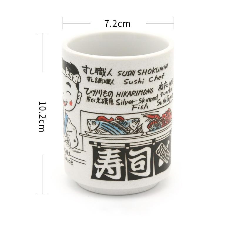 Japanese Style Ceramic Mugs 300ml Tea Wine Sushi Sake Cup Restaurant Decor Water Cup Coffee Mug Tea Cup Asian Culture Gift