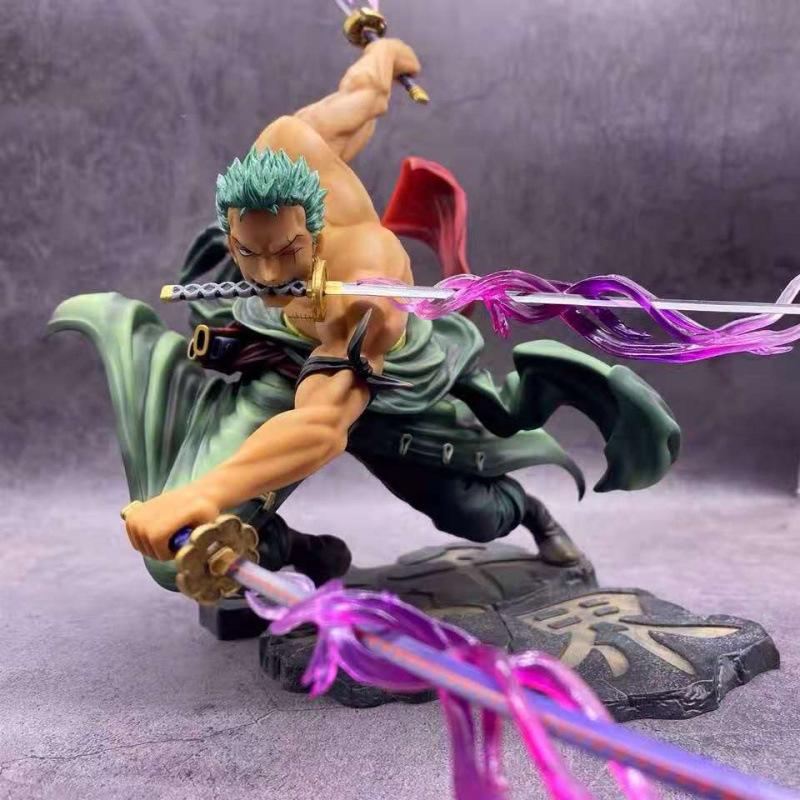 

One Piece 10cm Anime Figure GK Roronoa Zoro Three-blade Sa-maximum Manga Statue Action Figure Collection Model Kid Toy