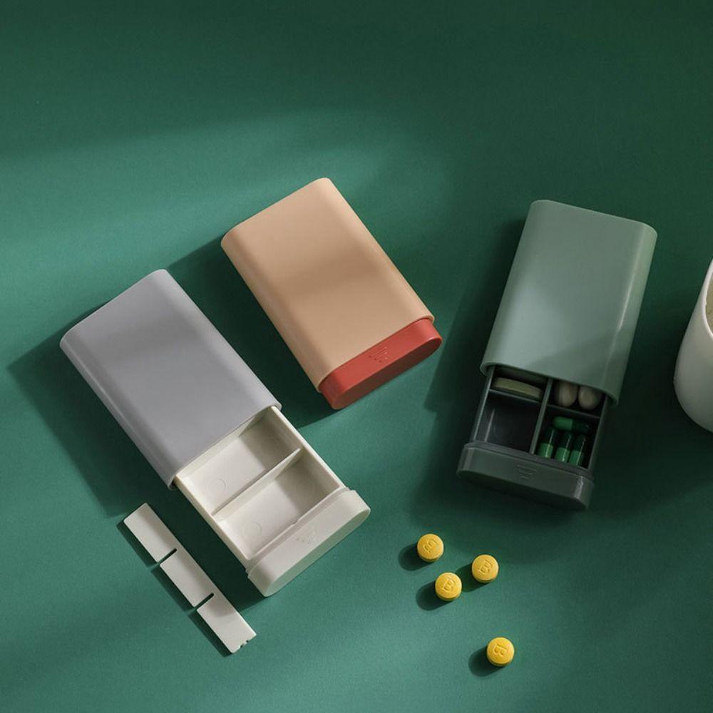 Practical PP Pill Cases Container Large Capacity 7 Days 6 Grids Medicine Storage Case Moisture Proof Pill Organizer Pills