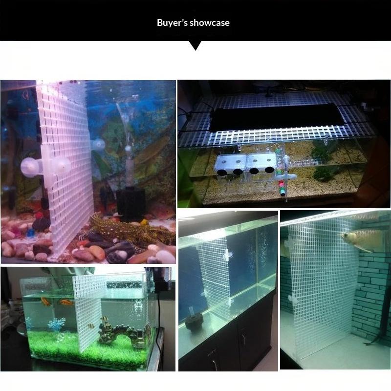 1Pcs Multifunctional Isolation Grid Board Plastic Undergravel Bottom Plate Tray Black White Seperator Divider Board Net