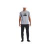 Under Armour Solid Color Printed Logo Round Neck Soft Comfortable Short Sleeve T-Shirt Men Tops Gray 1329581-035