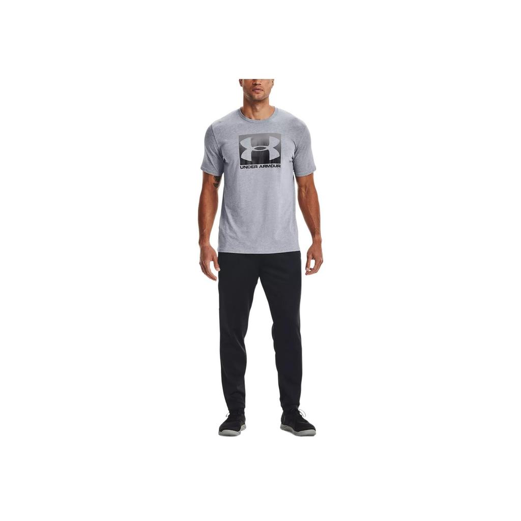 Under Armour Solid Color Printed Logo Round Neck Soft Comfortable Short Sleeve T-Shirt Men Tops Gray 1329581-035