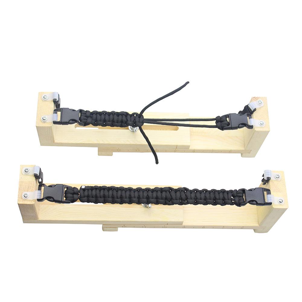 DIY Paracord Bracelet Weaving Tool Set with Steel Needle and Wood Frame