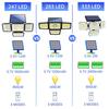Solar Lights for Outside 247 LED IP65 Waterproof 800lm Solar Wall Lamp with Remote Control 4 Heads Solar Flood Street Light