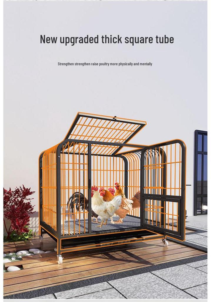 Extra Large Portable Chicken and Duck Coop with Easy Clean and Foldable Design for Home and Outdoor Use