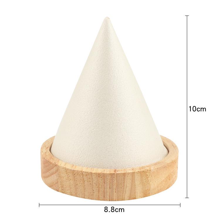 1pcs Creative Wood Cone Bracelet Display Stand Ring Bangle Anklet Chain Necklace Jewelry Storage Rack HolderJewellery Props