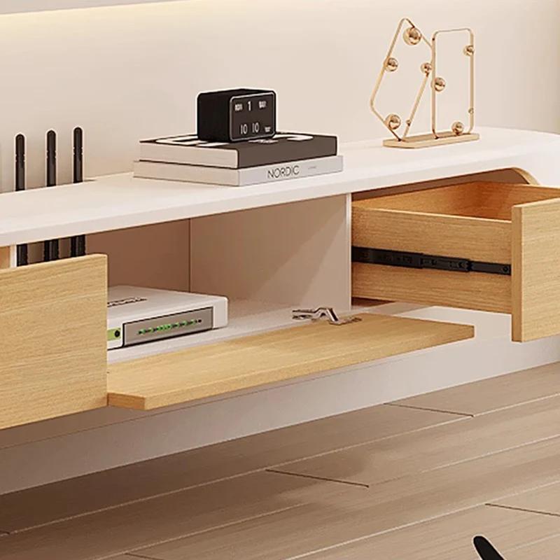 Modern Floating Tv Stands Drawers Luxury Entertainment Center Wood Tv Stands White Design Muebles Para El Hogar Furniture