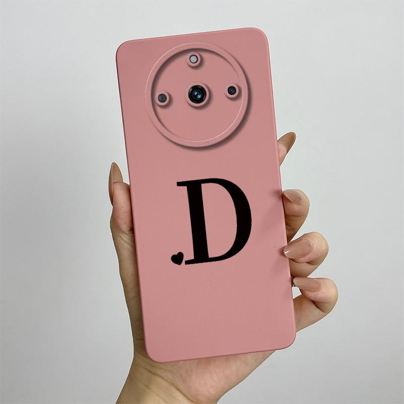 For Realme 11 Pro Case Realme 11 Pro + Plus Phone Case RMX3771 RMX3740 RMX3741 Cover Cute Initial Letters Skin Soft Matte Cover