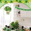 Shamrock Decoration For Patrick's Day Parties With Wooden Frame And Green Leaf Festival Spring Accessory