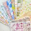10pcs 50*70cm Purple Romantic Floral Gift Wrapping Paper Tissue Paper Festive Flower Baking Decorative Paper DIY Without Ribbons